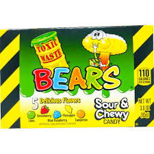 Toxic Waste Sour & Chewy Bears 3oz (Theater Box)