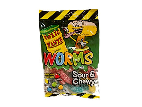 Toxic Waste Sour & Chewy Worms 5oz