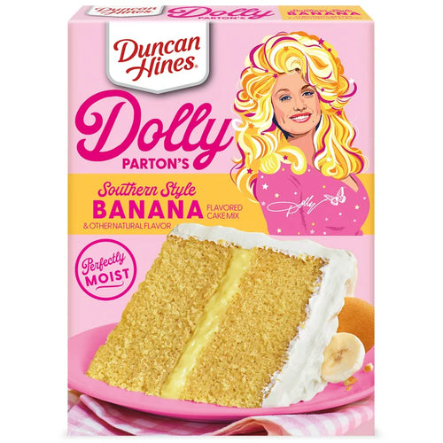 Duncan Hines Dolly Parton's Favorite Banana Flavored Cake Mix, 15.25 oz