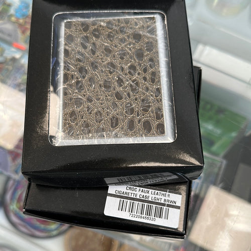 Croc Faux Leather Cigarette Case (Light Brown)