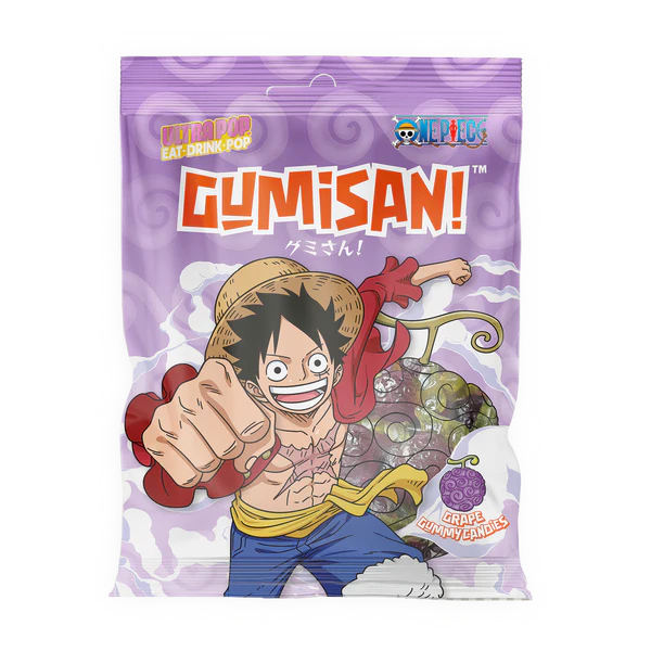 One Piece Luffy Gumisan Gummy Candies Grape Flavor 180g