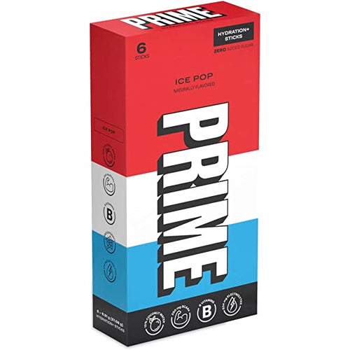 Prime Hydration Stick Pack, Ice Pop, 9.49g, 6 Count