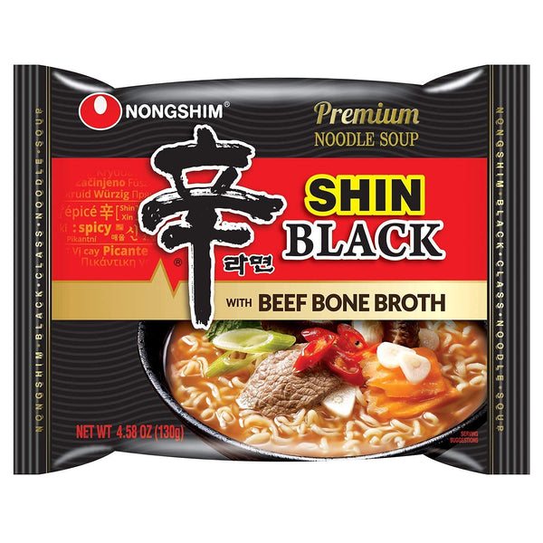 Nongshim Shin BLACK Noodles with Beef Bone Broth 130g
