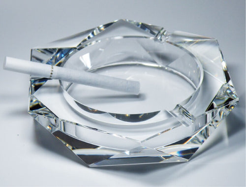 Ash Tray Glass Hexagon
