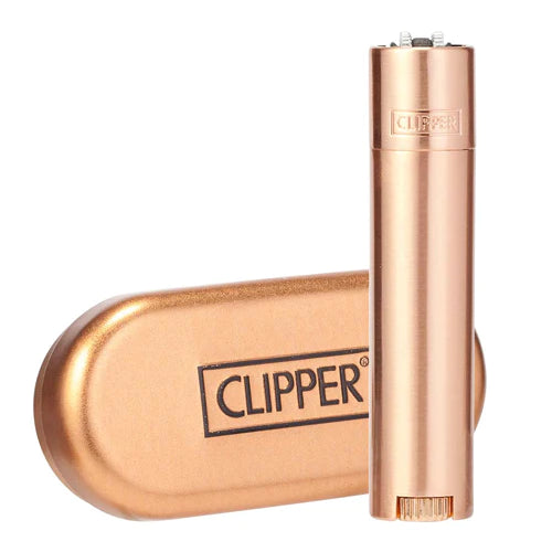 Clipper Metal Flint Lighter Rose Gold