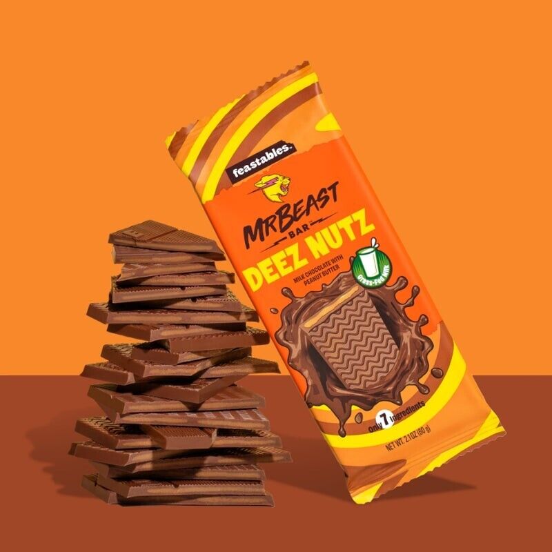Feastables Mr Beast Bar Deez Nutz 60g