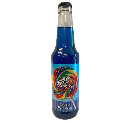Rocket Fizz Whirly Pop Rainbow Fruit Punch 12oz