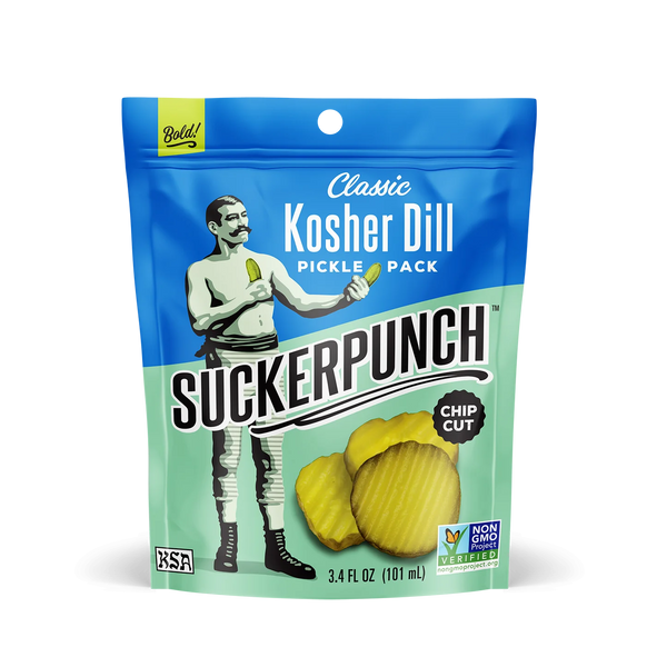 SuckerPunch Pickle Snacks - Kosher Dill (3.4 FL OZ)