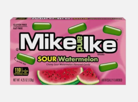 Mike & Ike - Sour Watermelon 120g (Theater Box)