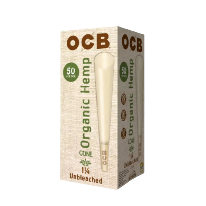 OCB Organic Hemp Unbleached Cones 1 1/4 (50 Pack)