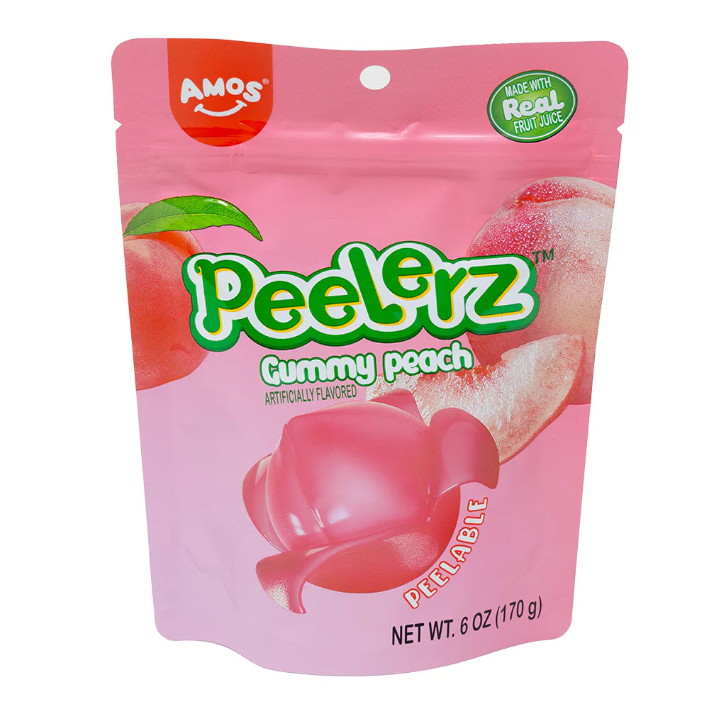 Amos Peelerz Gummy Peach 6oz