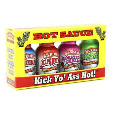 Ass Kickin' Hot Sauce Mini Bottle Kick Yo' Ass Hot 4pack