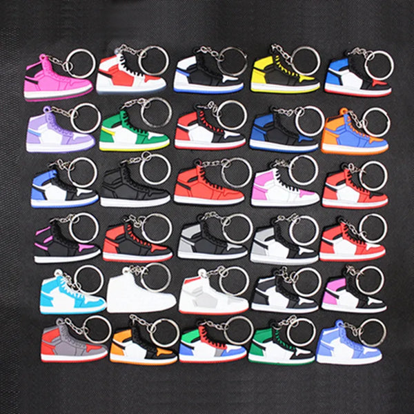 Designer Mini Silicone Sneaker Keychain