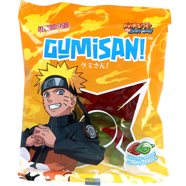 Naruto Gumisan Gummy Candies Cherry & Apple Flavor 180g