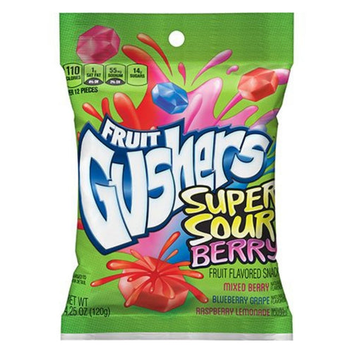 Fruit Gushers Super Sour Berry 4.25oz