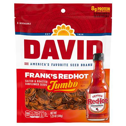 David Sunflower Seeds - Jumbo - Frank’s Red Hot 5.25oz