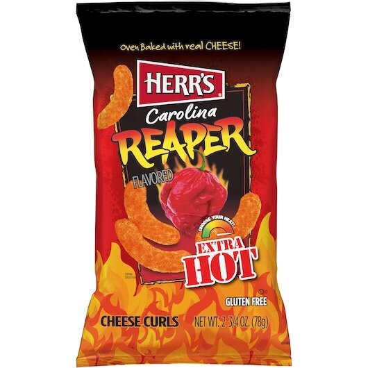 HERR’S Carolina Reaper Extra Hot Cheese Curls 6oz