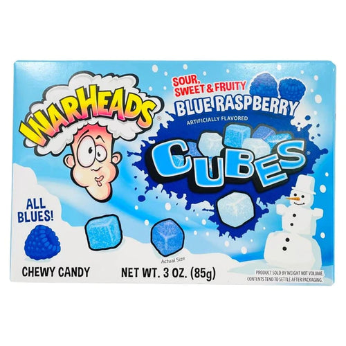 Theater Box Warheads Blue Raspberry Cubes 3oz