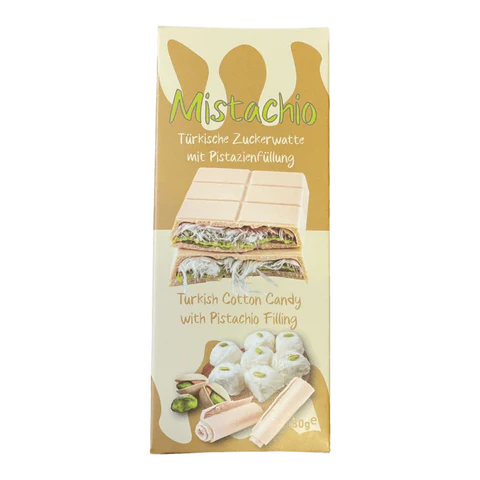 Mistachio Angle Hair Dubai White Chocolate Tab Pistachio/Milk and Cotton Candy 80g