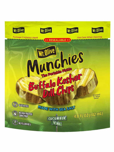 Mt. Olive Munchies The Portable Pickle Buffalo Kosher Dill Chips 142ml