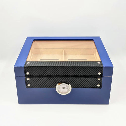 Blue-Button 100 Count Cigar Humidor
