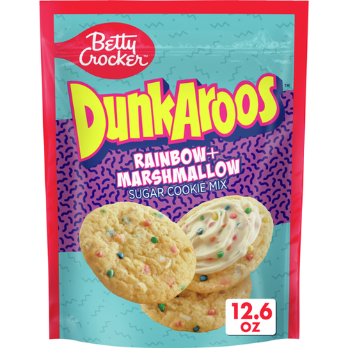 Betty Crocker Dunkaroos Sugar, Rainbow + Marshmallow Cookie Mix, 12.6 oz