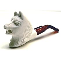 Wooden Wolf Head Pipe