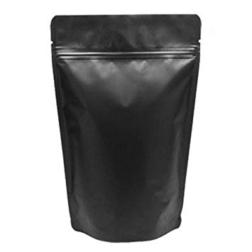 Matte Black Resealable Zip Mylar Bag Food Storage Aluminum Foil Bags Smell Proof Pouches 