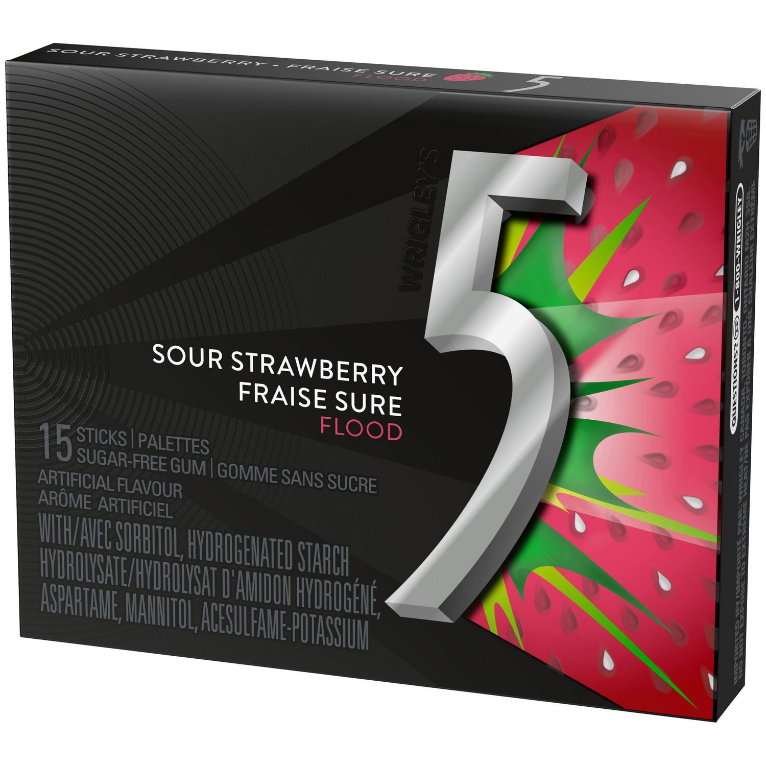 5 Gum - Sour Strawberry Flood