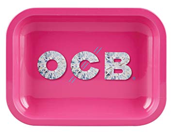 OCB - diamonds - rolling tray - medium - pink - tray