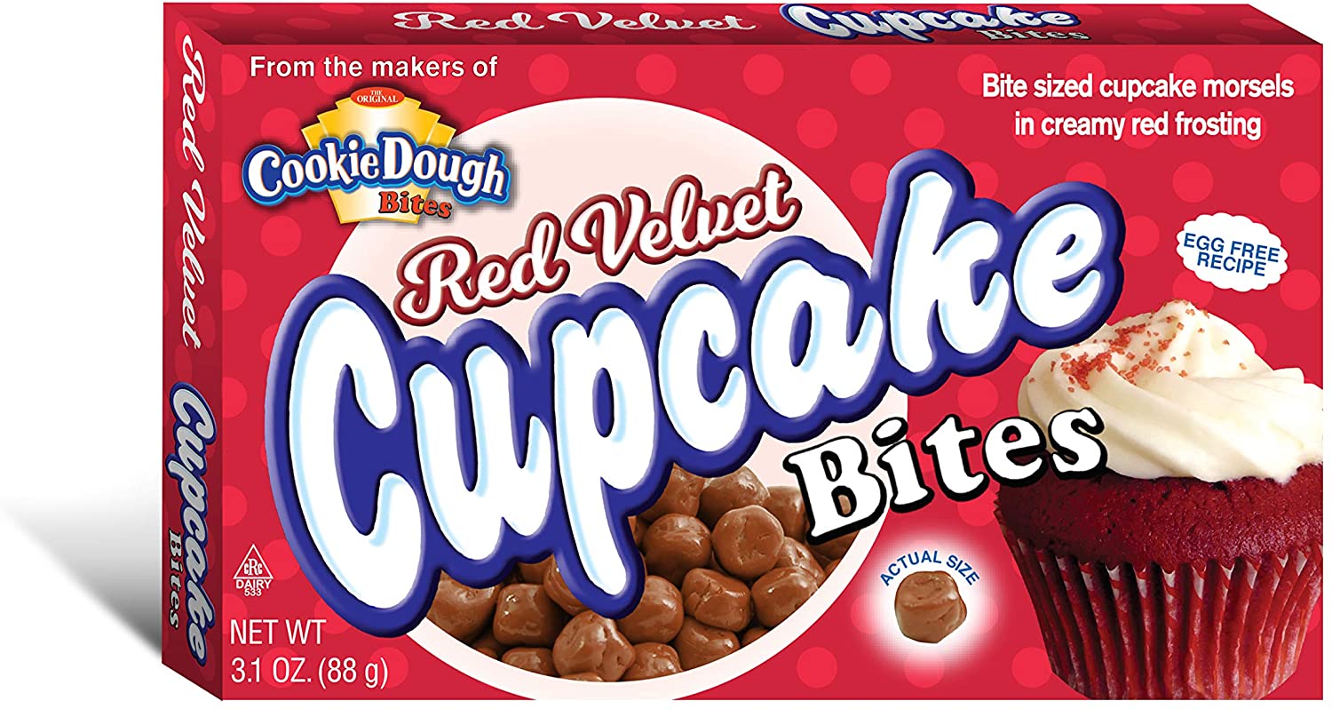 Cookie Dough Red Velvet Cupcake Bites
