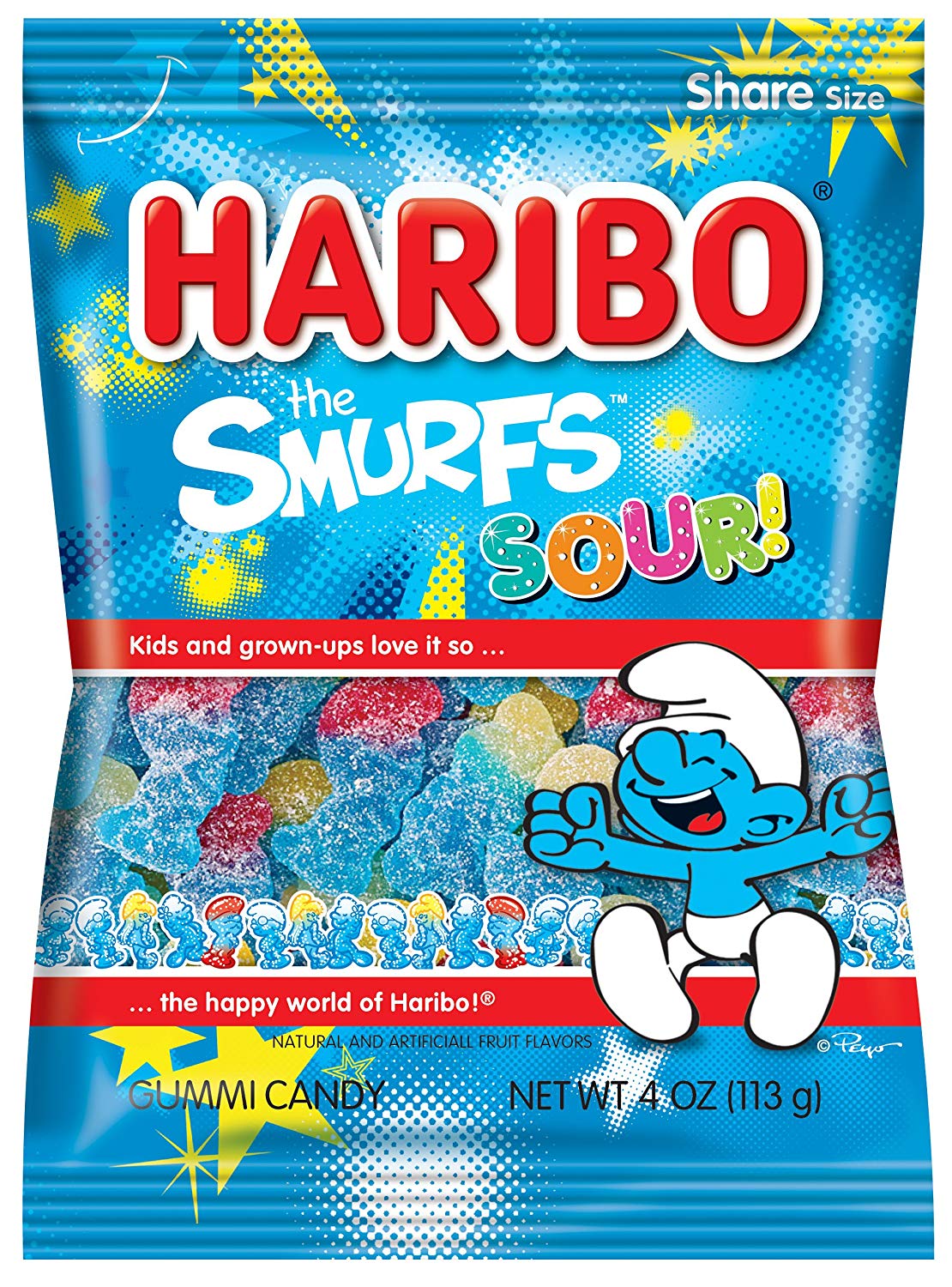 Haribo - Sour Smurfs 4oz