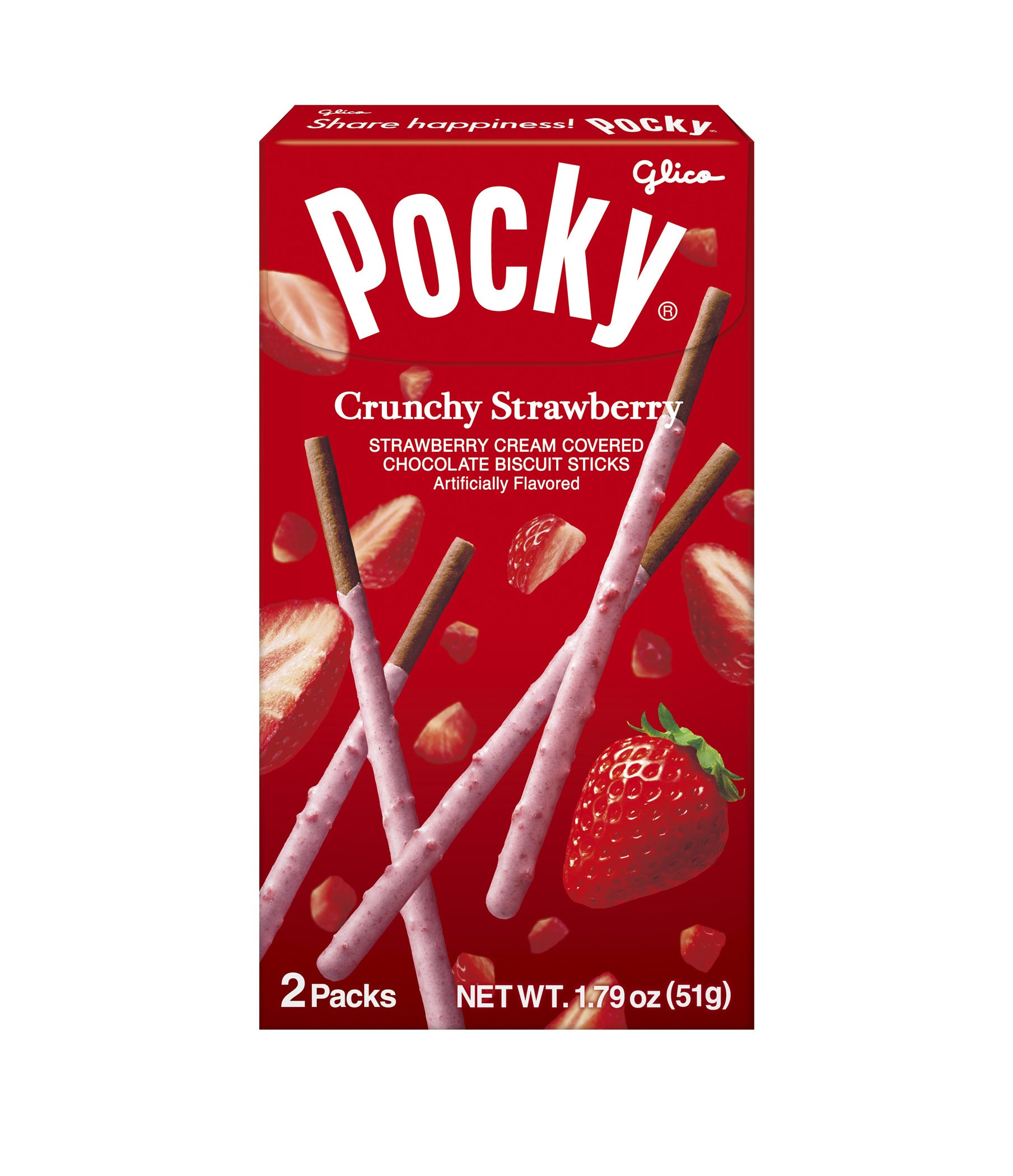 Glico Pocky - Strawberry Crunchy Japanese 51g