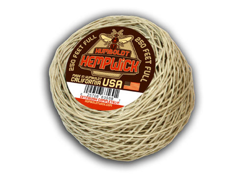 Humboldt Hemp Wick - 250 feet - beeswax - hemp - ball - canada - the north boro