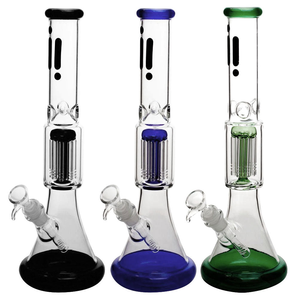 Infyniti 14’’ Beaker Lip Base Color Accents On Crown Perk & Lip W/ 8 Arm Tree Perk & Ice Pinch