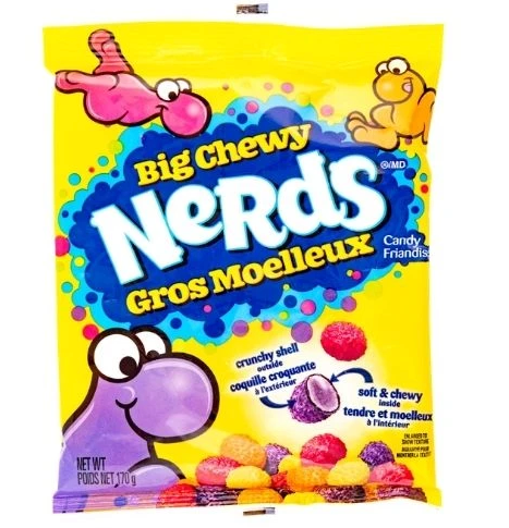 Nerds Rainbow Tangy Crunchy Candy 142g/5oz., {Imported from Canada