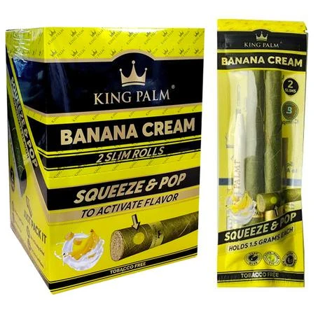 King Palm 2 Slim Rolls Banana Cream