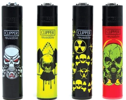 Clipper - Skull 13 Lighters