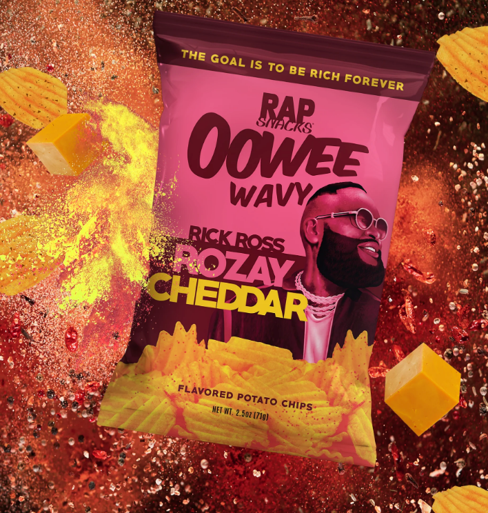 Rap Snacks - Rick Ross Rosé Cheddar Wavy 2.5oz