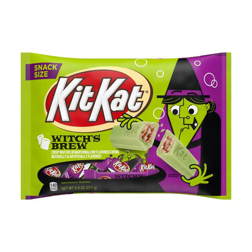 KIT KAT Witch's Brew Marshmallow Flavored Creme Coated Snack Size Wafer Candy, Halloween, 9.8 oz, Bag
