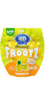 Amos 4D FROOTZ - Pineapple Gummies with Sour Center 65g