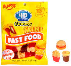 Amos 4D Gummy - Mini Fast Foods Gummy 4.02oz