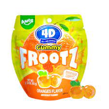 Amos 4D FROOTZ - Oranges Gummies with Real Fruit Juice 65g