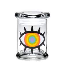 Woke Rainbow Eye - Woke Face - 420 Science Pop Top Jar