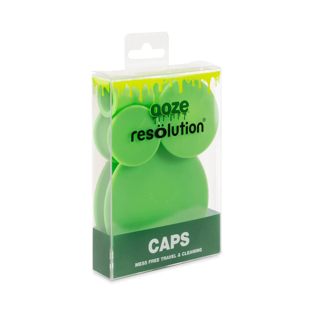 Ooze Res Silicon Caps - Bong Cleaning Caps - Green