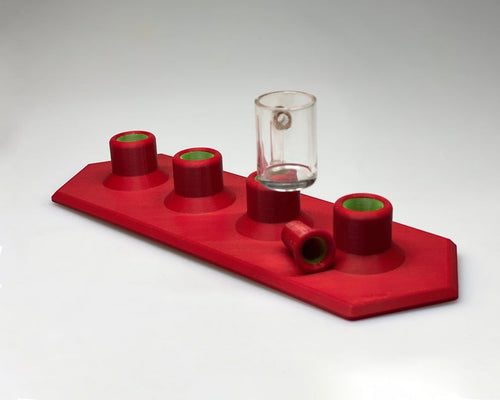 Universal 10mm/14mm Silicone-Lined Banger Stand - Quad Version - stand for nails bangers slides nail slide