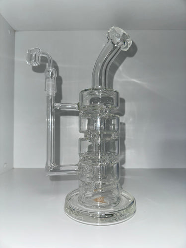 Bent Glass Clear 5 Chamber Rig 11