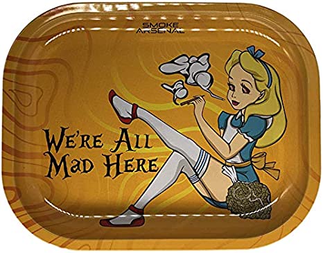 Were All Mad Here Small Rolling Tray