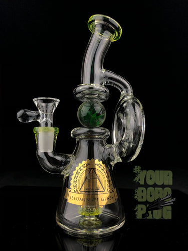 Illuminati Glass - Illuminati Donut Beaker with Spinning Marble