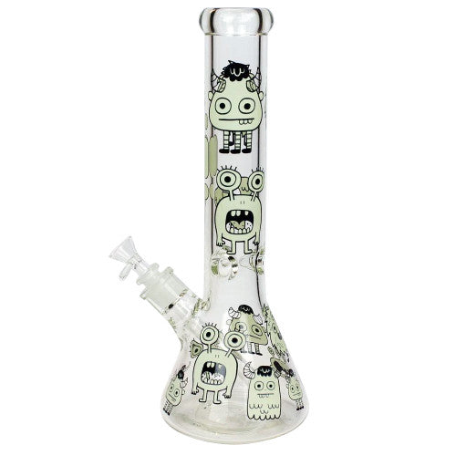 Infyniti 14’’ Beaker W/ Ice Pinch & Glow In The Dark Monster Print